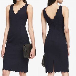 NWT Banana Republic Scalloped Sheath Dress